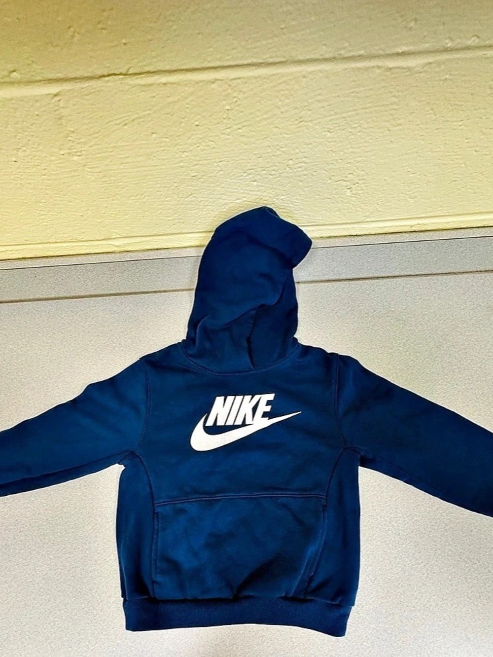 Nike Kids Club Pullover Hoodie Kids Hoodie Unisex Size 7 Navy Blue